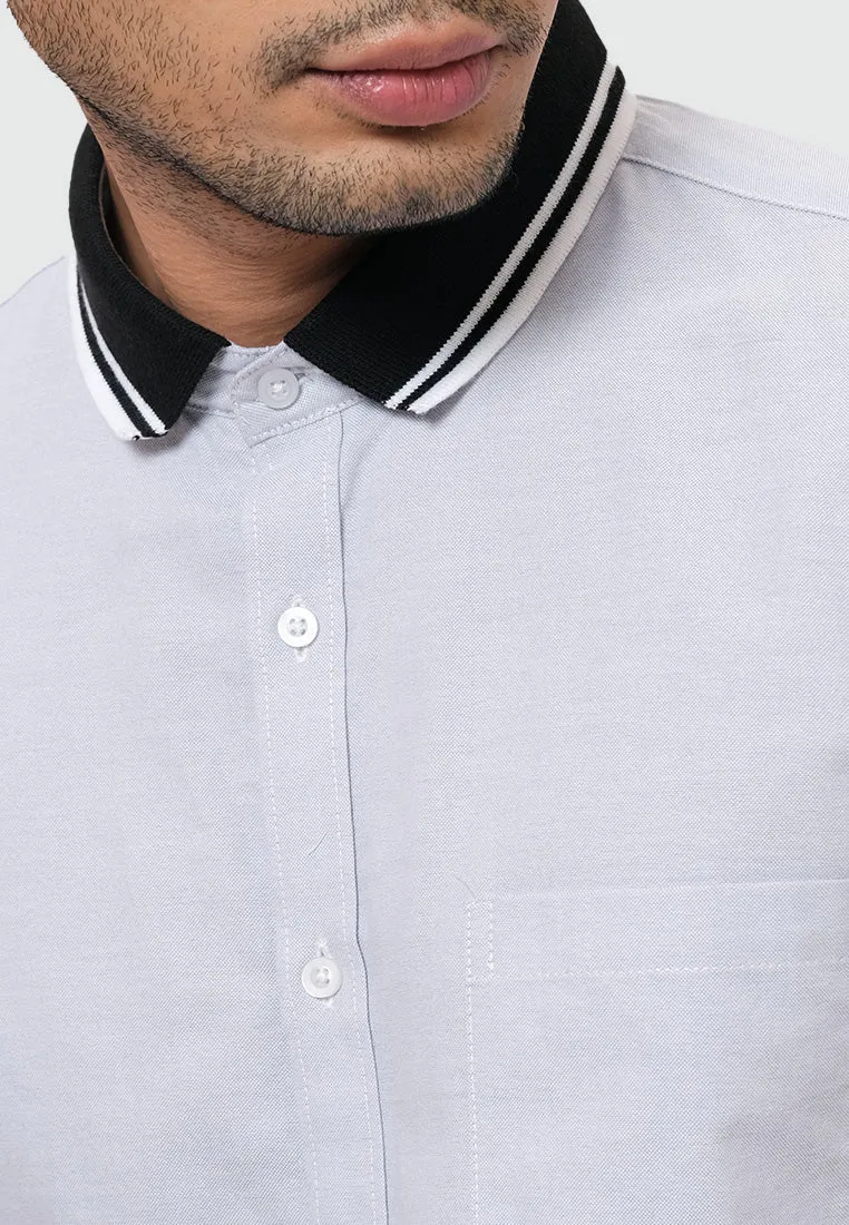 MOC Kemeja Lengan Pendek Pria MALVI-GREY