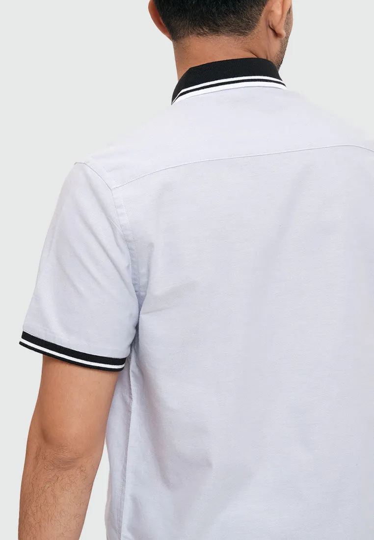 MOC Kemeja Lengan Pendek Pria MALVI-GREY