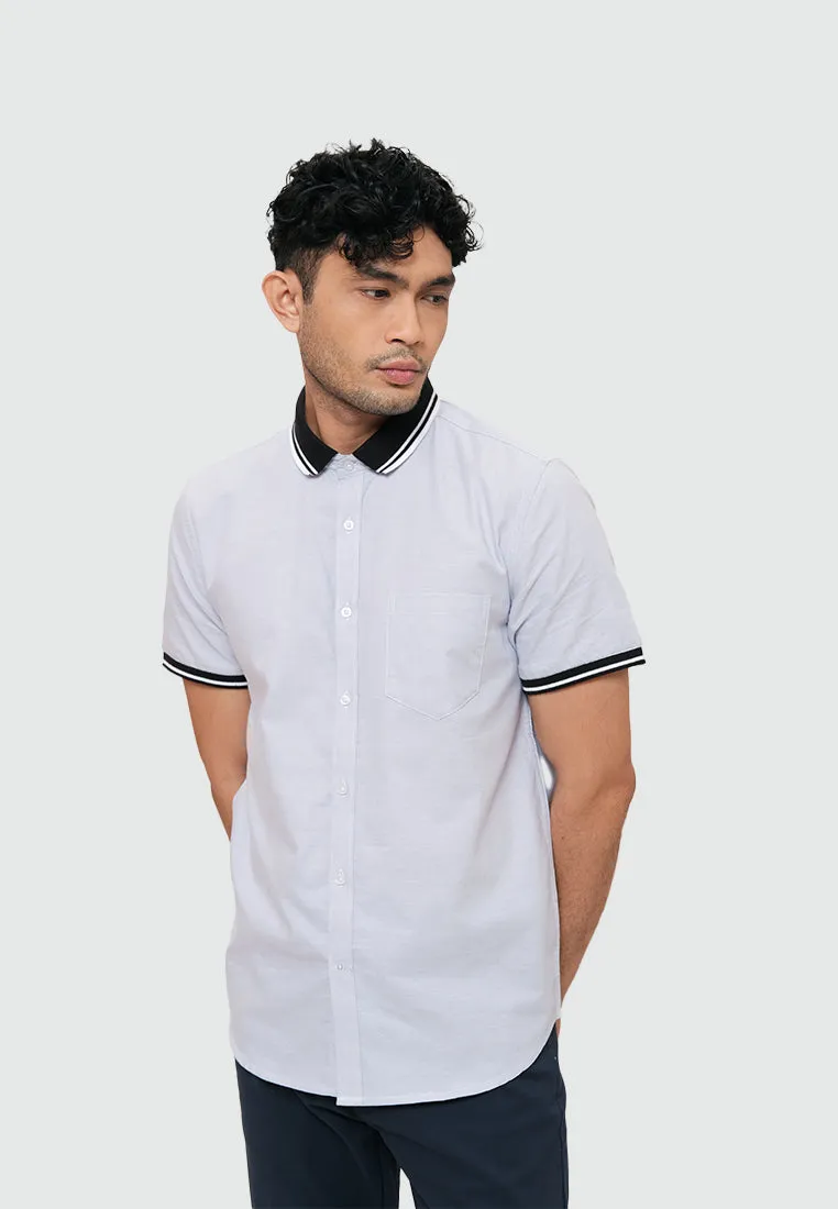 MOC Kemeja Lengan Pendek Pria MALVI-GREY
