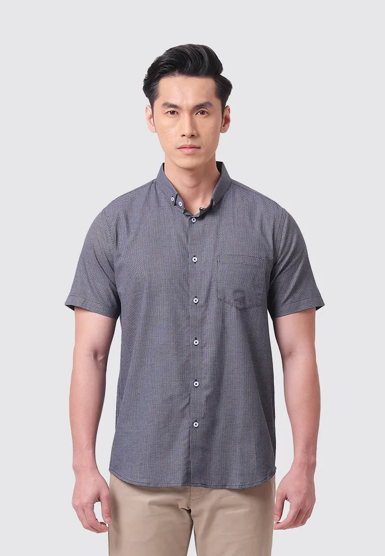 MOC Kemeja Lengan Pendek Pria REMARK - BLACK