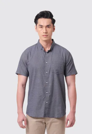 MOC Kemeja Lengan Pendek Pria REMARK - BLACK