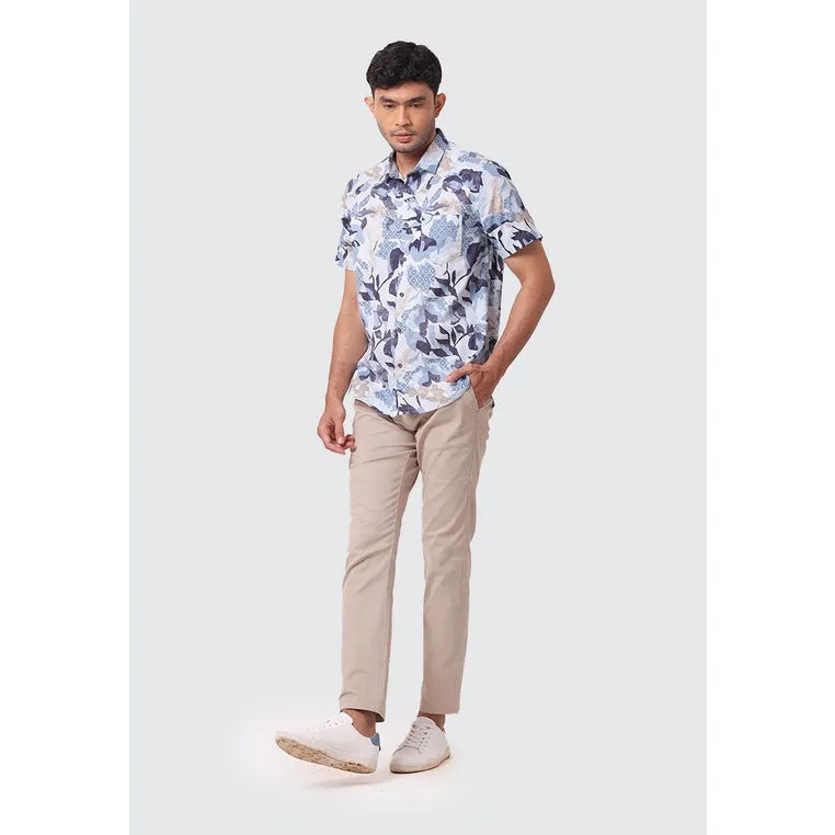 MOC Kemeja Lengan Pendek Pria SAWYER - BLUE