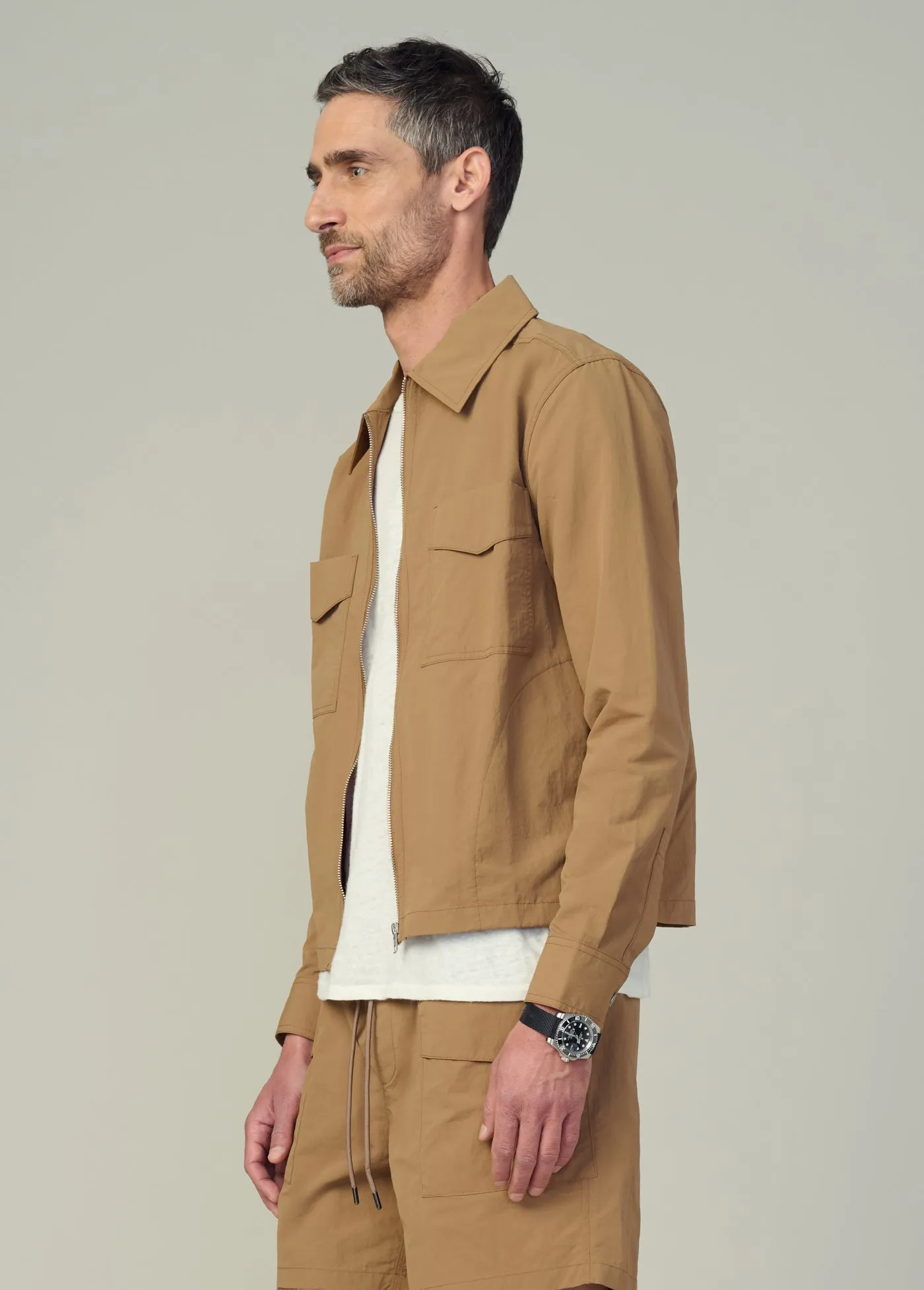 MODERN UTILITARIAN ZIP SHIRT