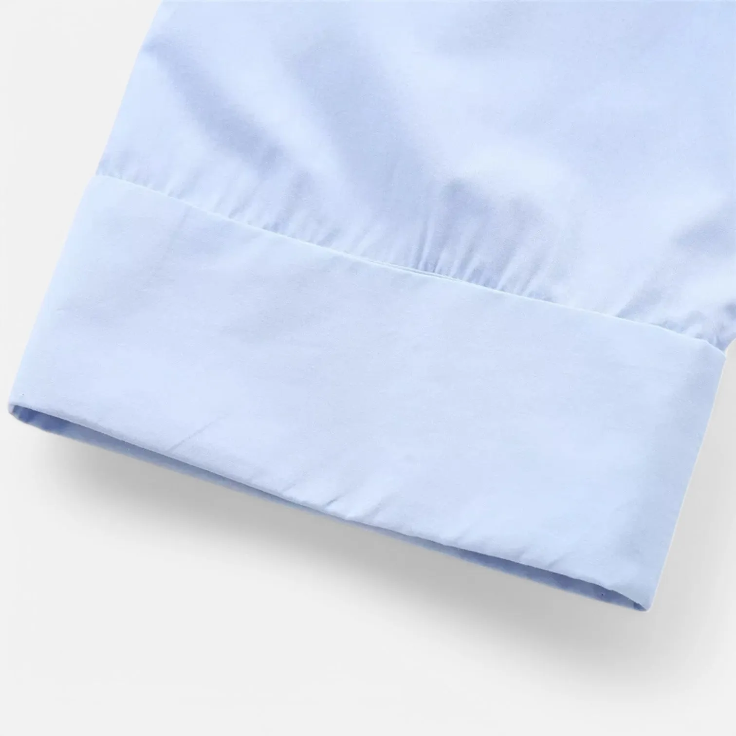 Monacogents | Autumn Loose Cotton Blend Poplin Shirt – Wide Sleeves, Buckle Detail