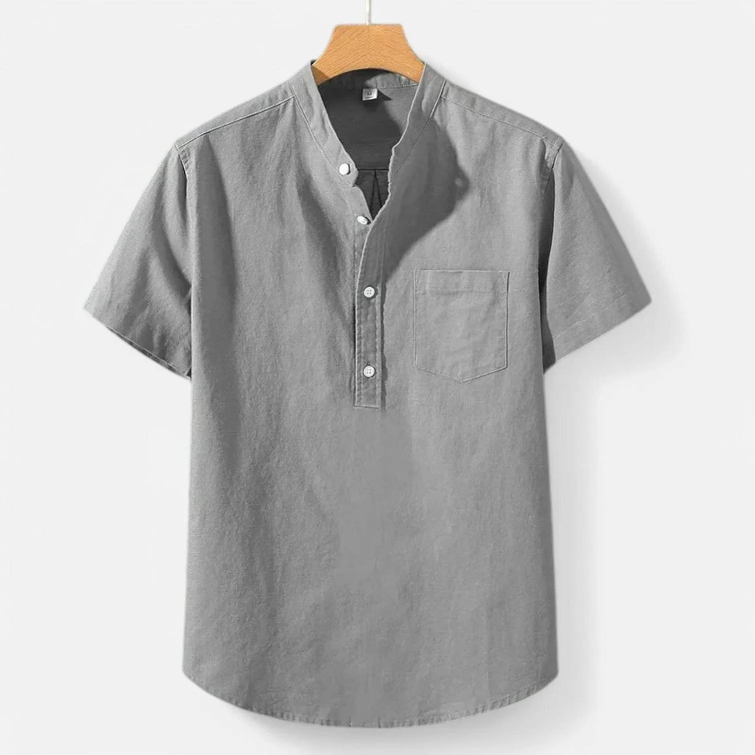 Monacogents | Stand Collar Pocket Tee – Modern Edge, Everyday Ease