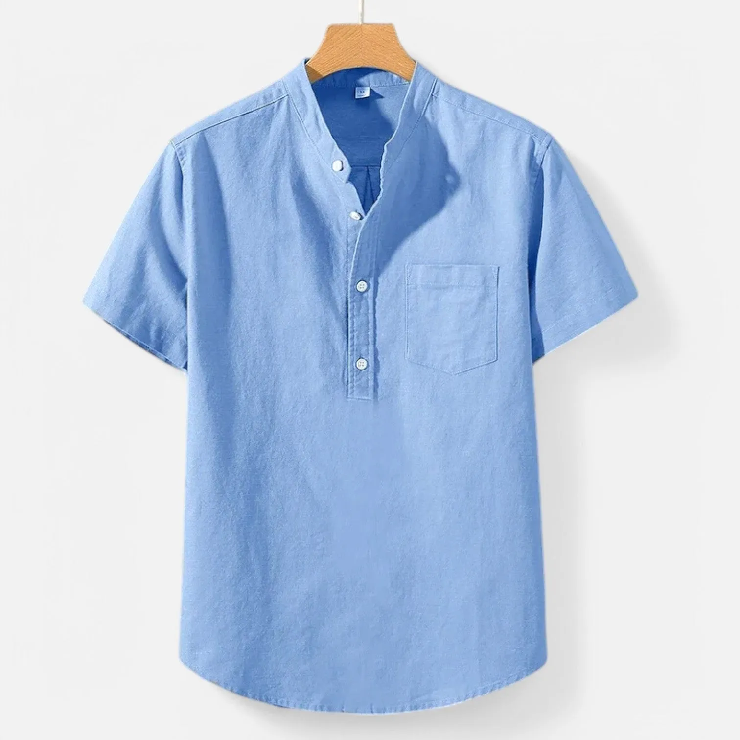 Monacogents | Stand Collar Pocket Tee – Modern Edge, Everyday Ease