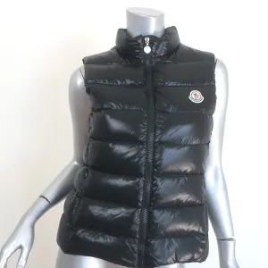 Moncler Ghany Down Puffer Vest Black Size 14 / Womens Small