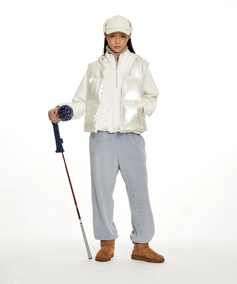 Monday Flow Women's Munple Goose Down Vest - White