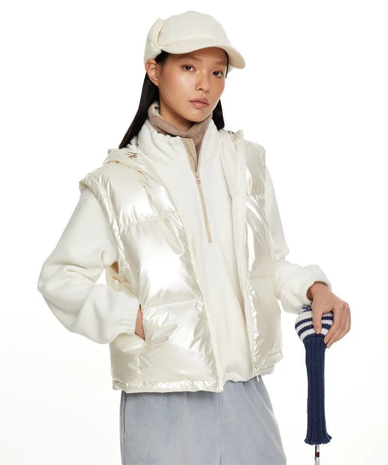 Monday Flow Women's Munple Goose Down Vest - White
