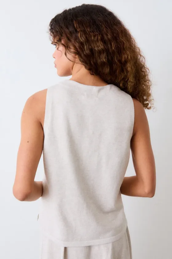 Movesgood Bamboo Cashmere Bonny Vest in Oat