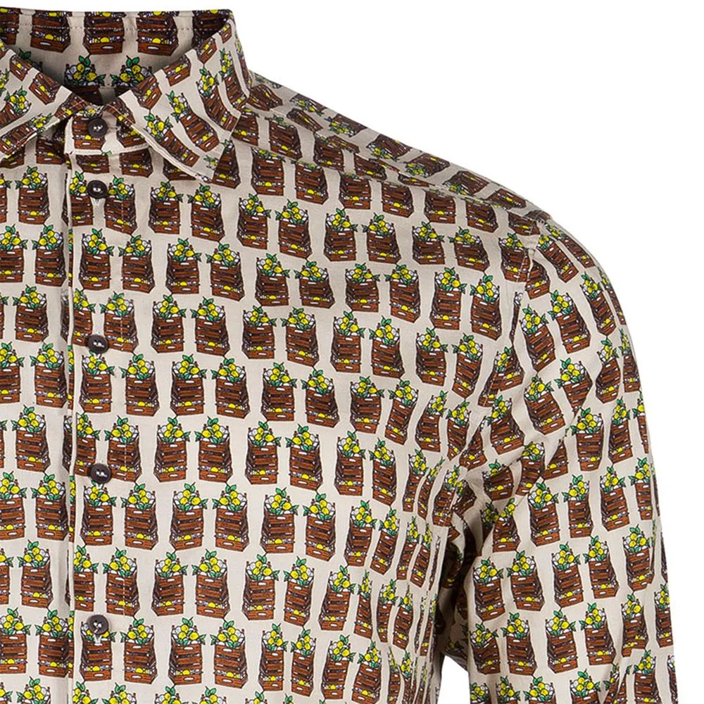 Multicolor Cotton Men Shirt