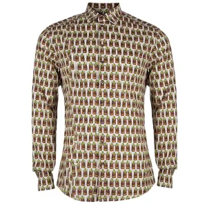 Multicolor Cotton Men Shirt