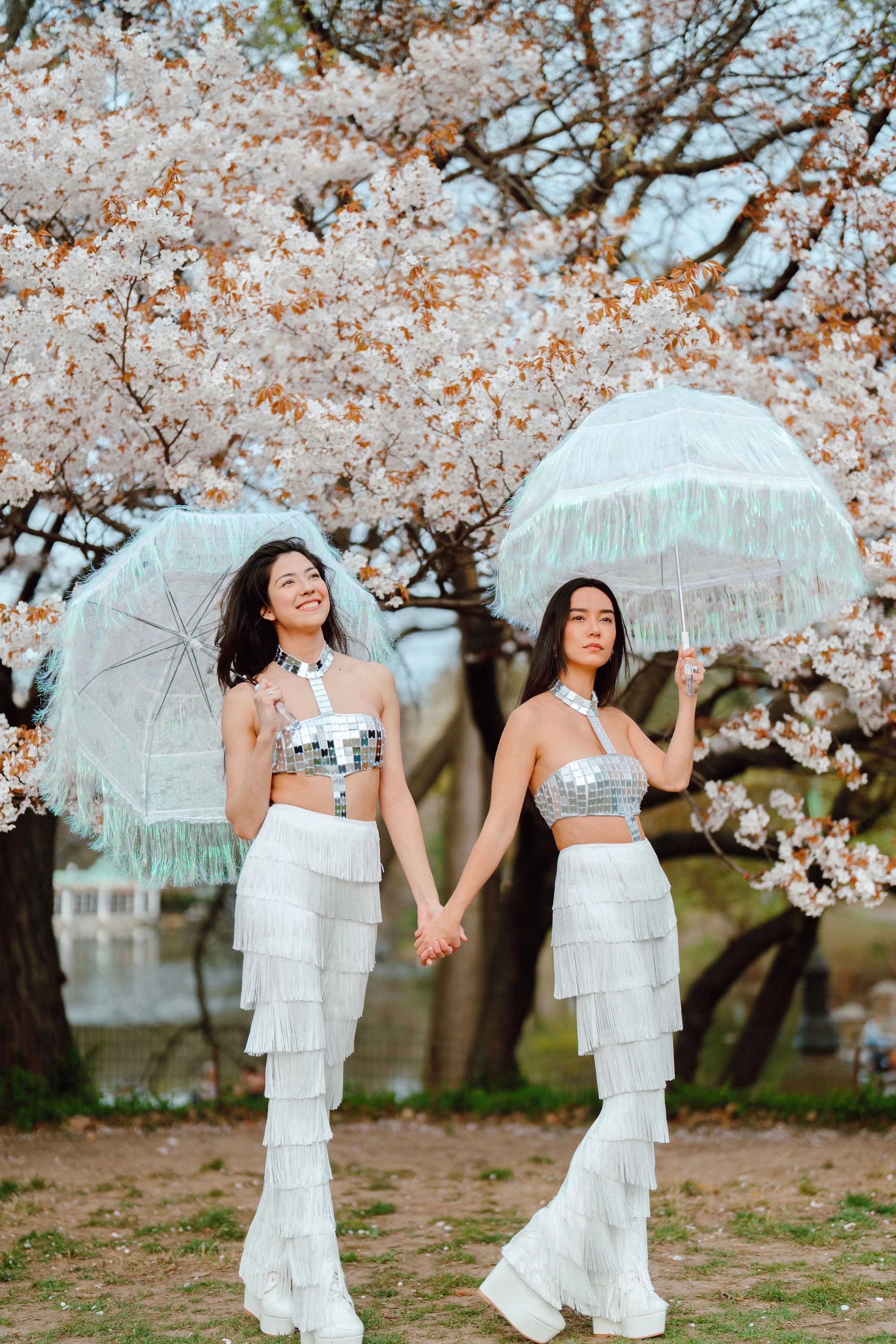 Music Over Matter White LED Umbrella