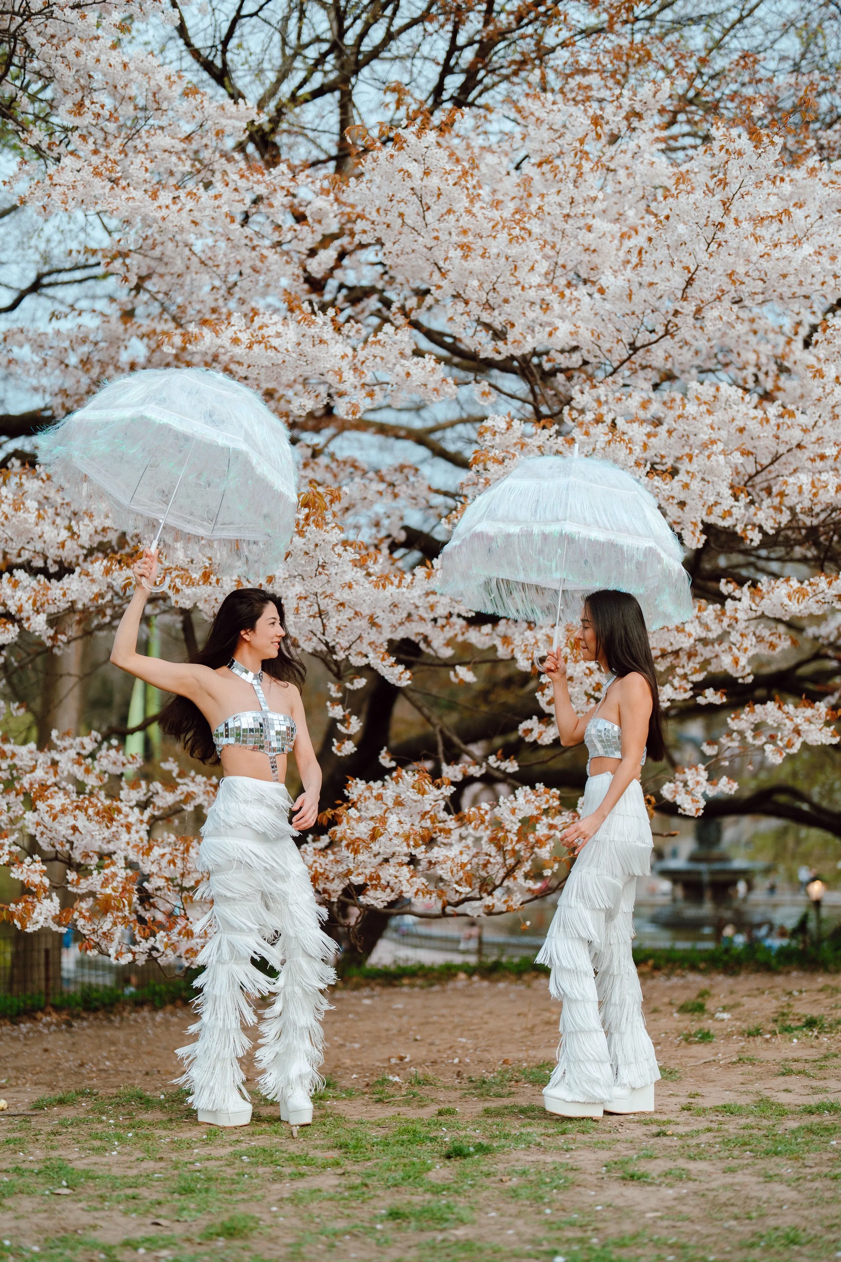 Music Over Matter White LED Umbrella