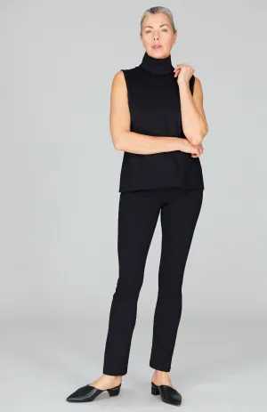Narrow Ponte Pant w/Pull On Elastic Waistband