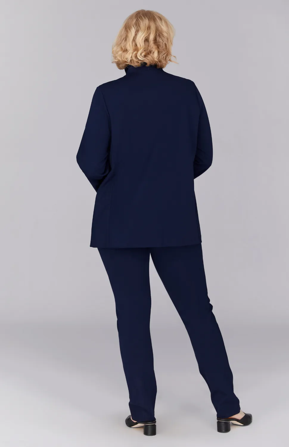 Narrow Ponte Pant w/Pull On Elastic Waistband