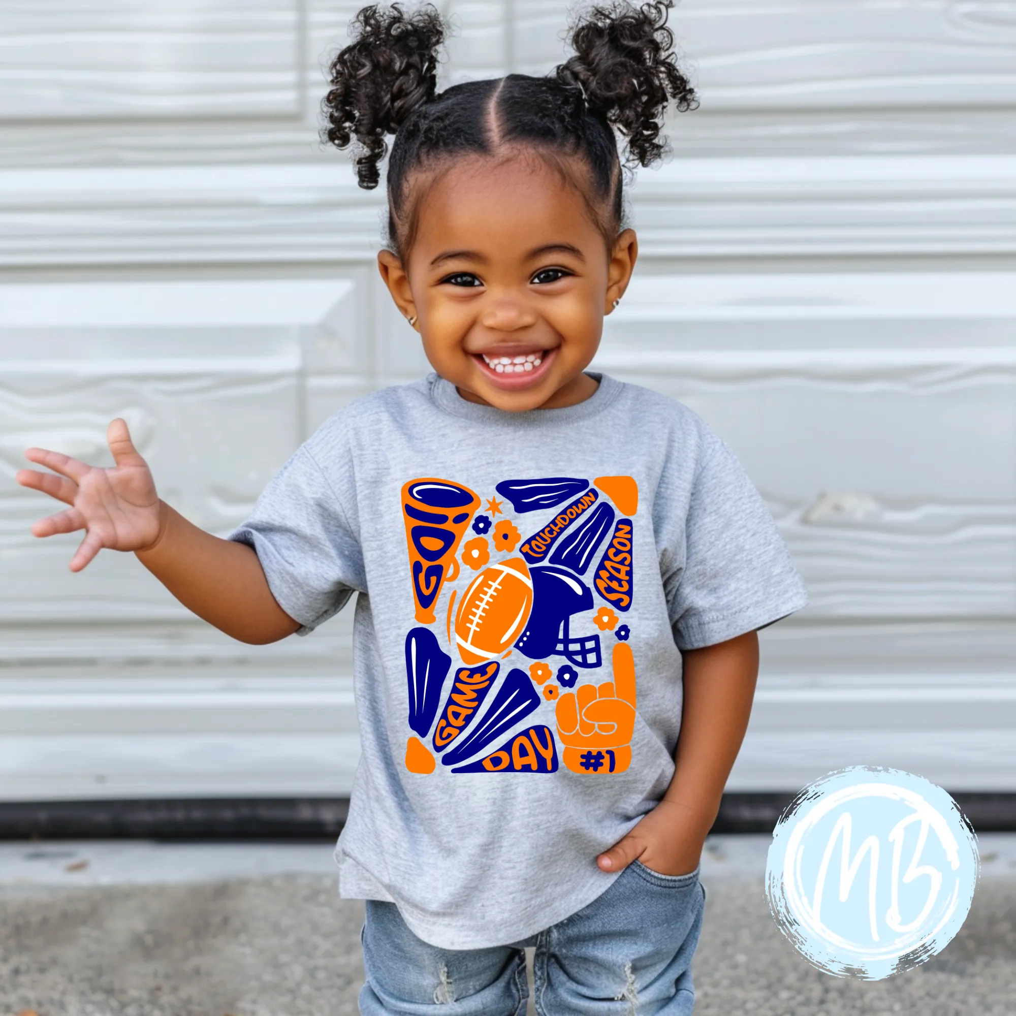 Navy & Orange Gameday Tee