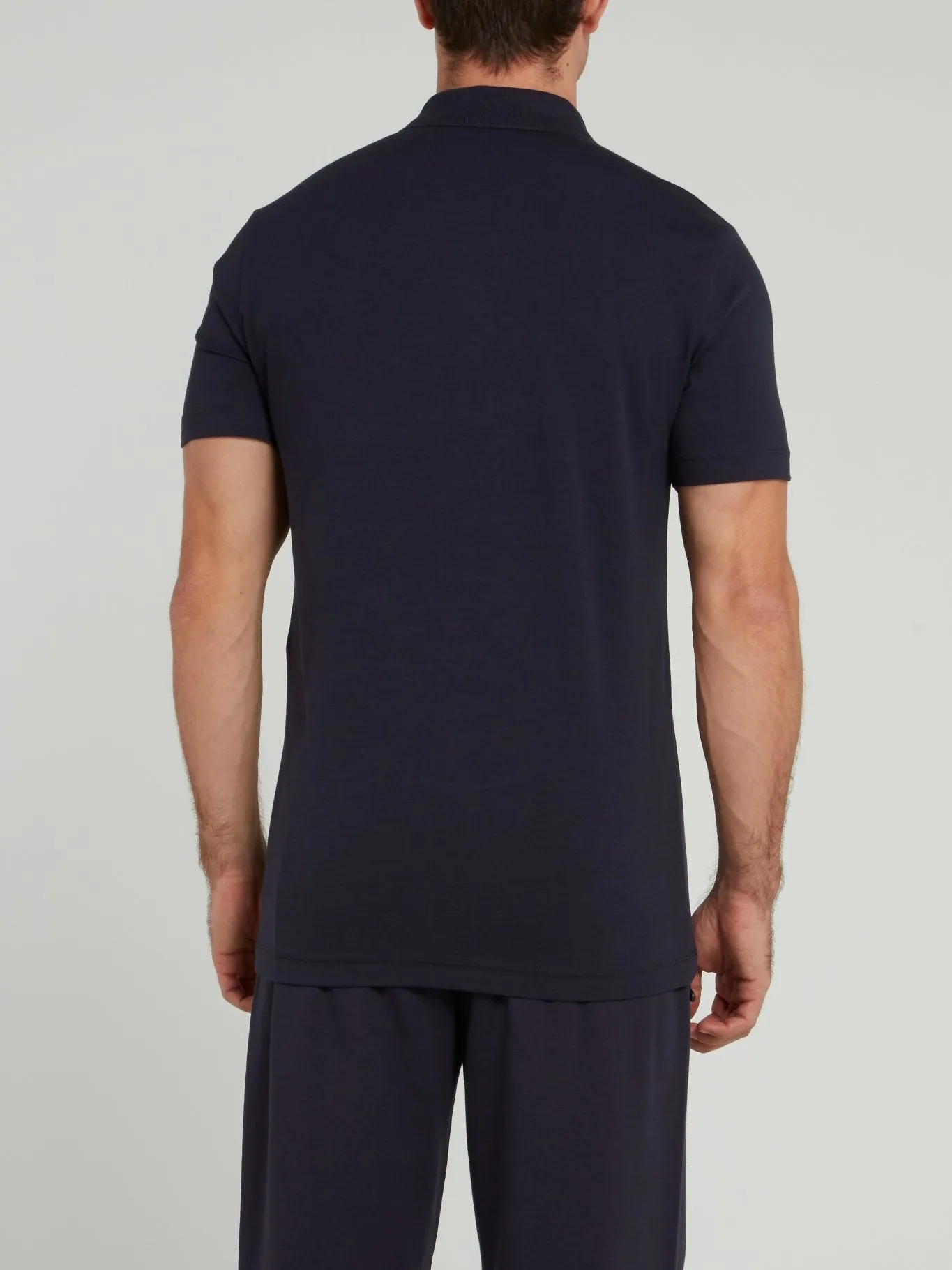 Navy Logo Chevron Polo Shirt