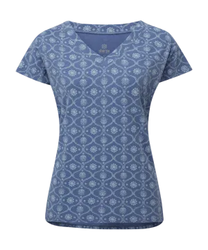 Neha V-Neck T-Shirt - Seaport Blue Sublime