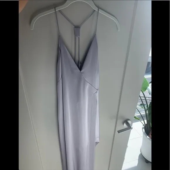 New Halston Heritage  Gray Slip dress NWT