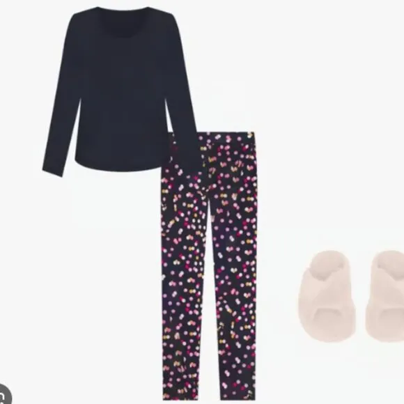 NWT Soma COOL NIGHTS Long Sleeve Pj Set