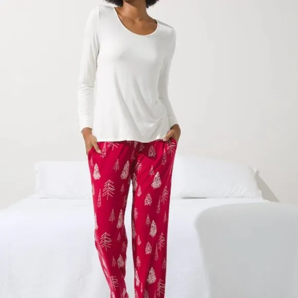 NWT Soma COOL NIGHTS Long Sleeve Pj Set