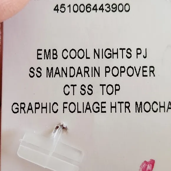 NWT SOMA Embraceable Cool Nights pajama set Size XS Colors mocha and Mochachino