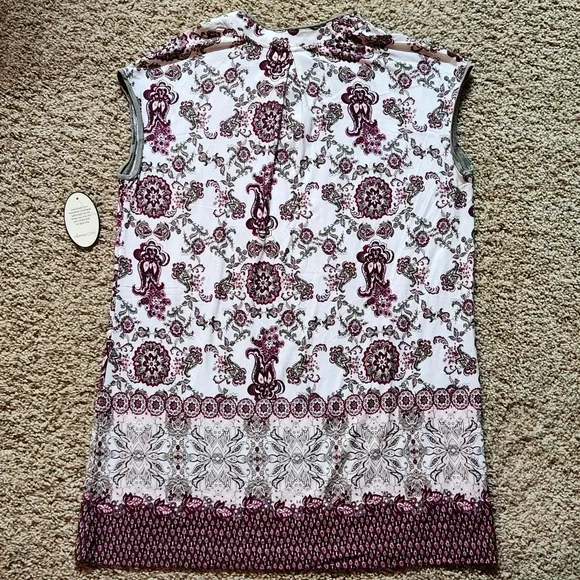 NWT Soma Embraceable Cool Nights pajama set Size XS Dainty floral ivory boarder