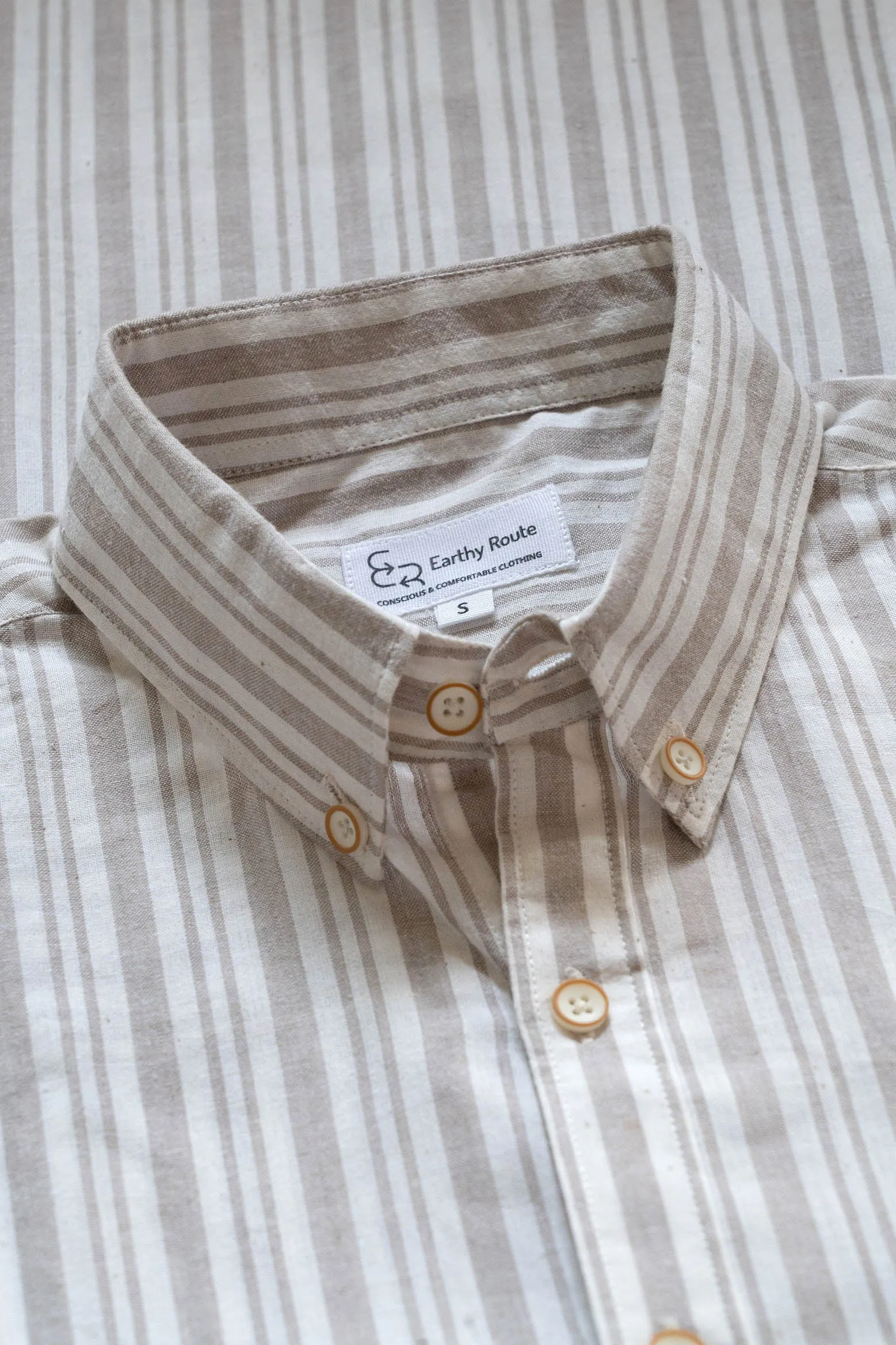 Off White Stripes · Button Down Collar · Full Sleeve Shirt