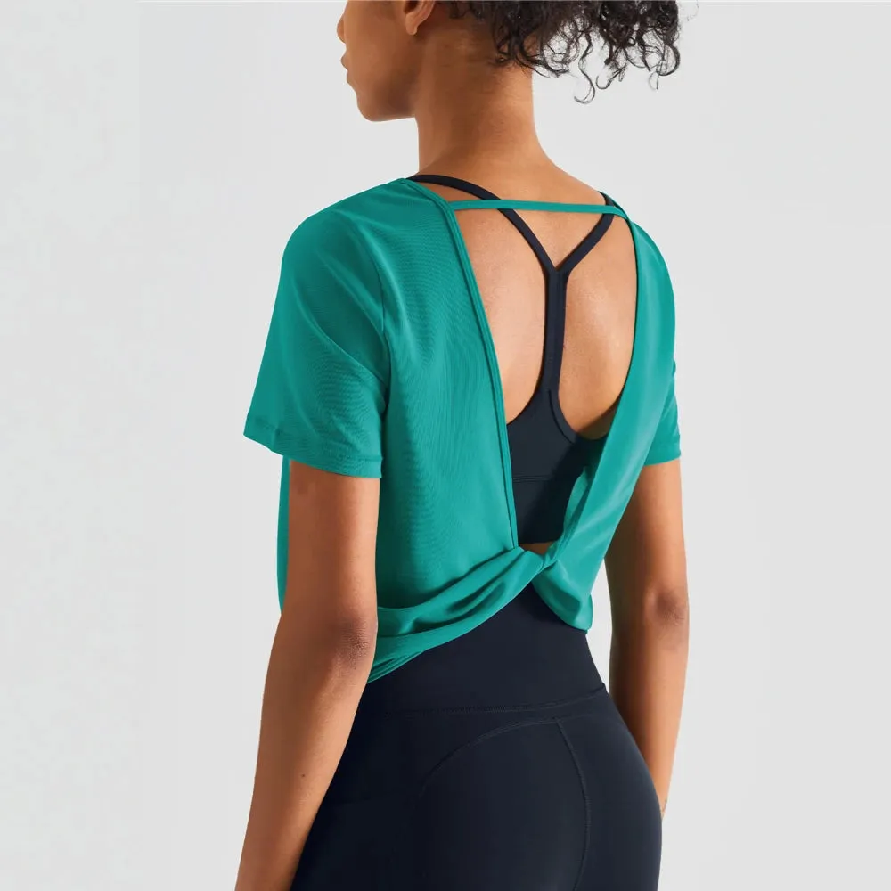 Open Back Cropped Tee