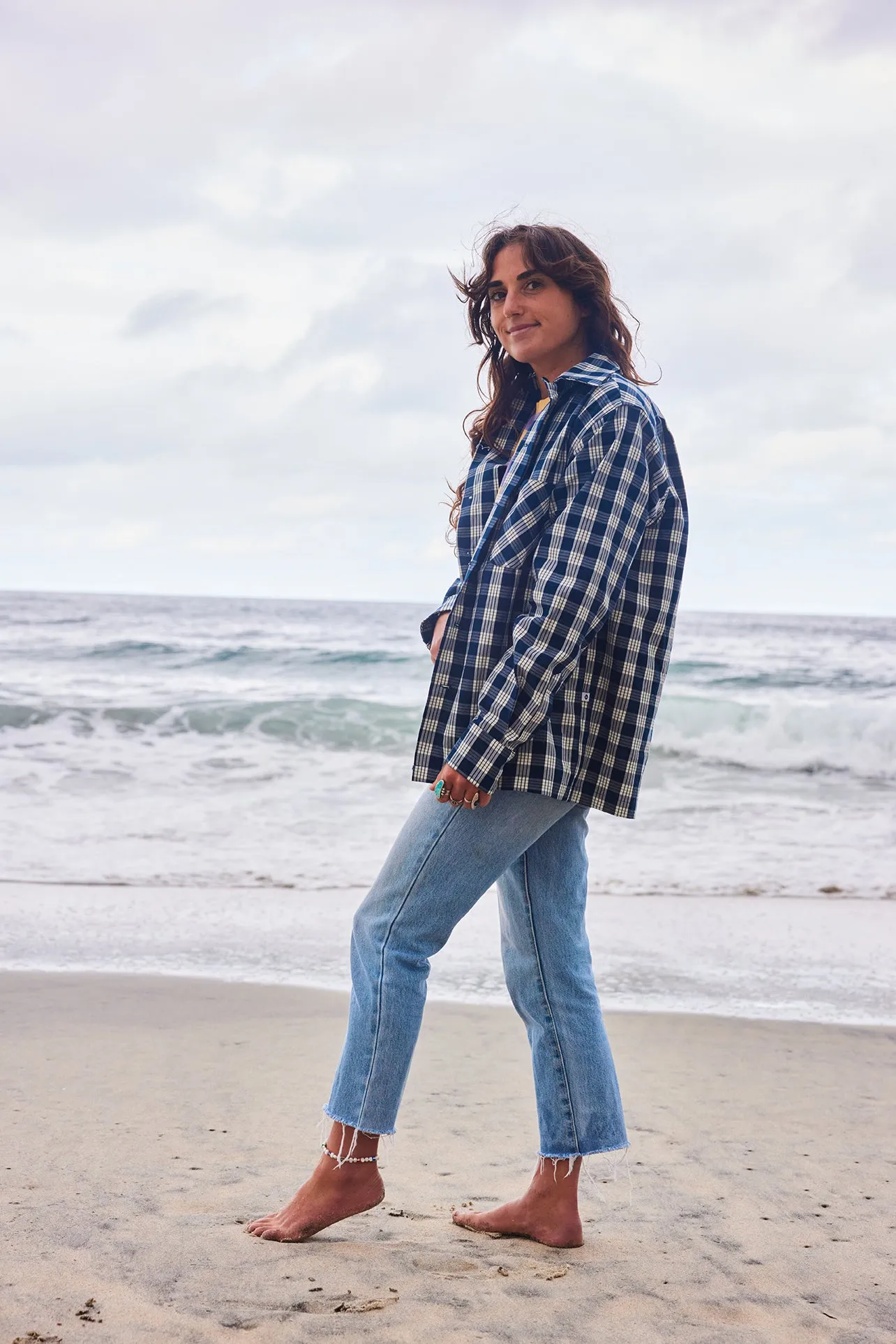Open Collar Shirt Navy