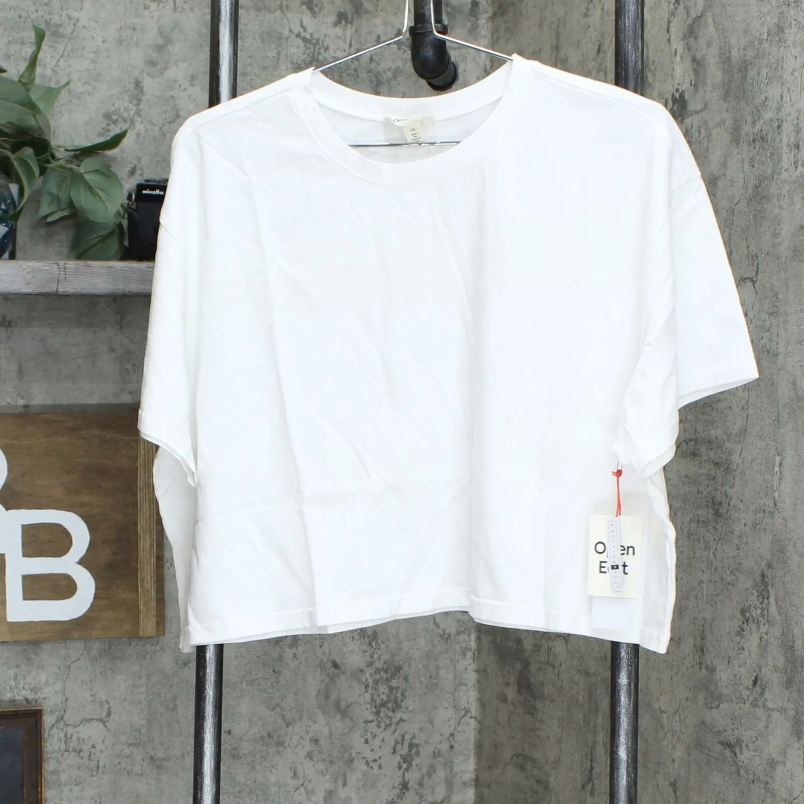 Open Edit Women's Plus Size Boxy Cropped T-Shirt