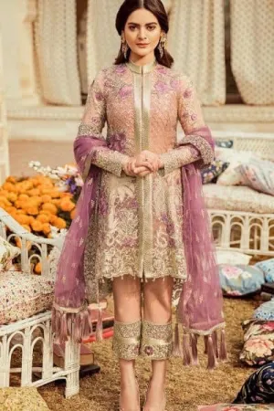 Open Shirt Paplam In Beautiful Laylac And Peach Color Model # C 1754