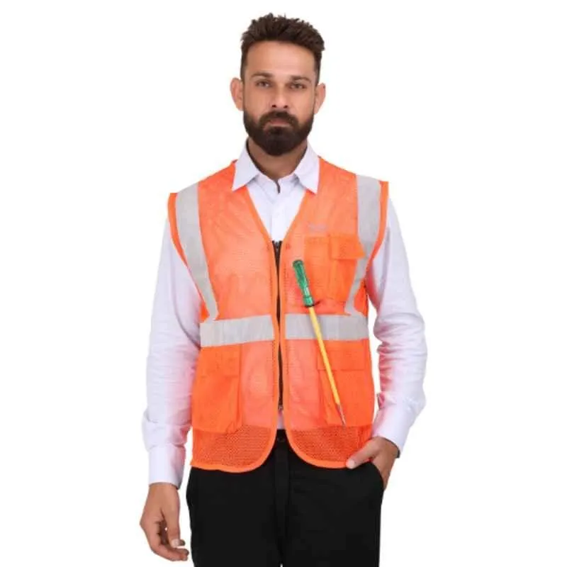 Orange Class B Reflective Safety Vest