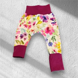 Pantalons évolutifs - Fleurs colorées