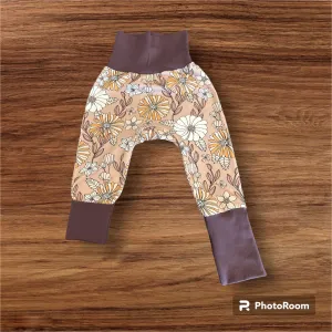 Pantalons évolutifs - Fleurs Yéyé sable