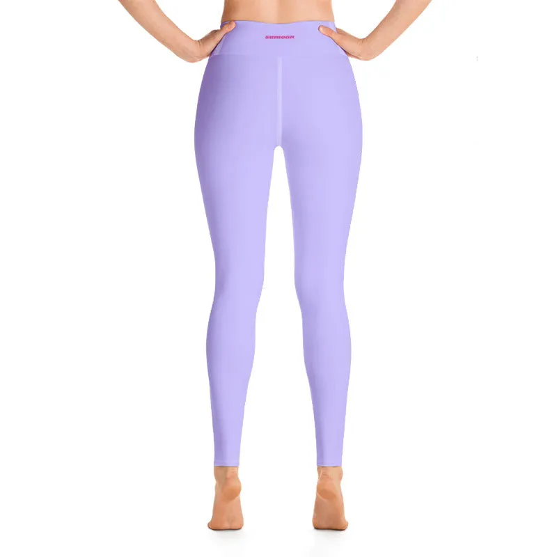 pastel purple high-waisted leggings