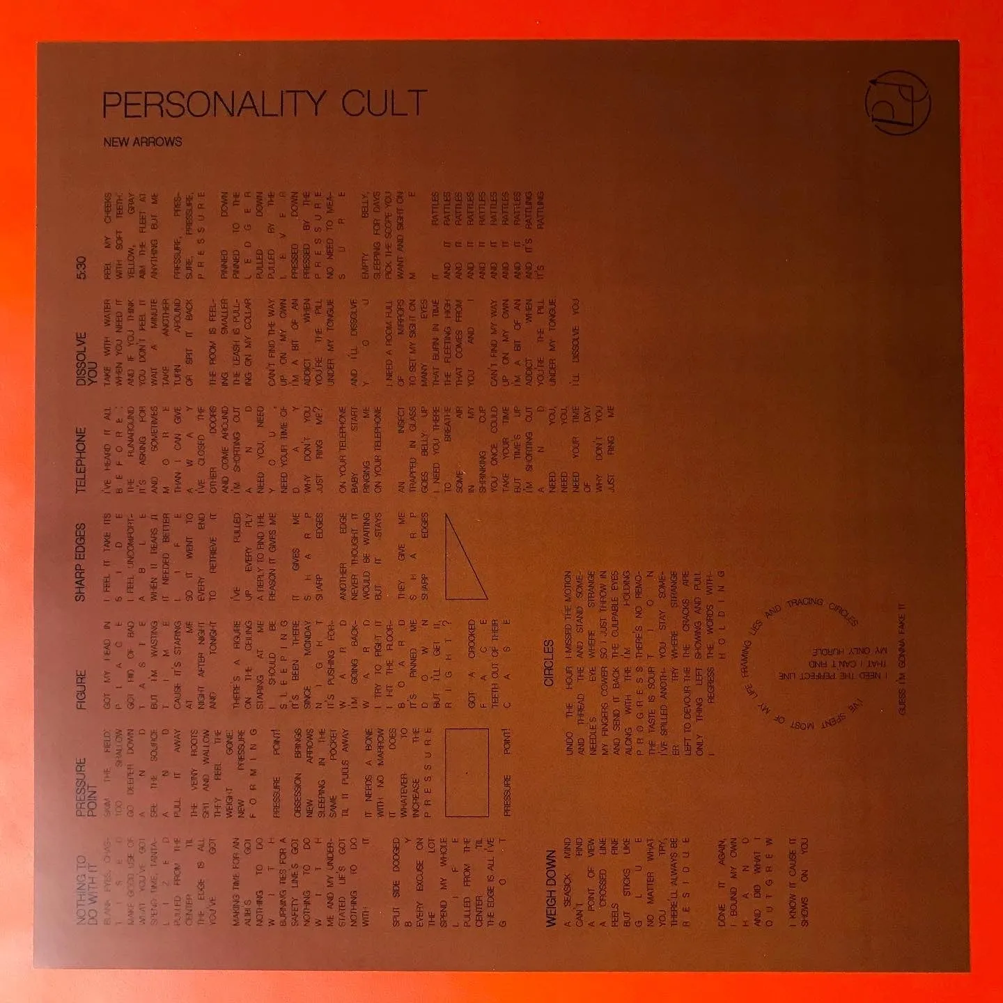 Personality Cult – New Arrows [BLACK VINYL] – New LP