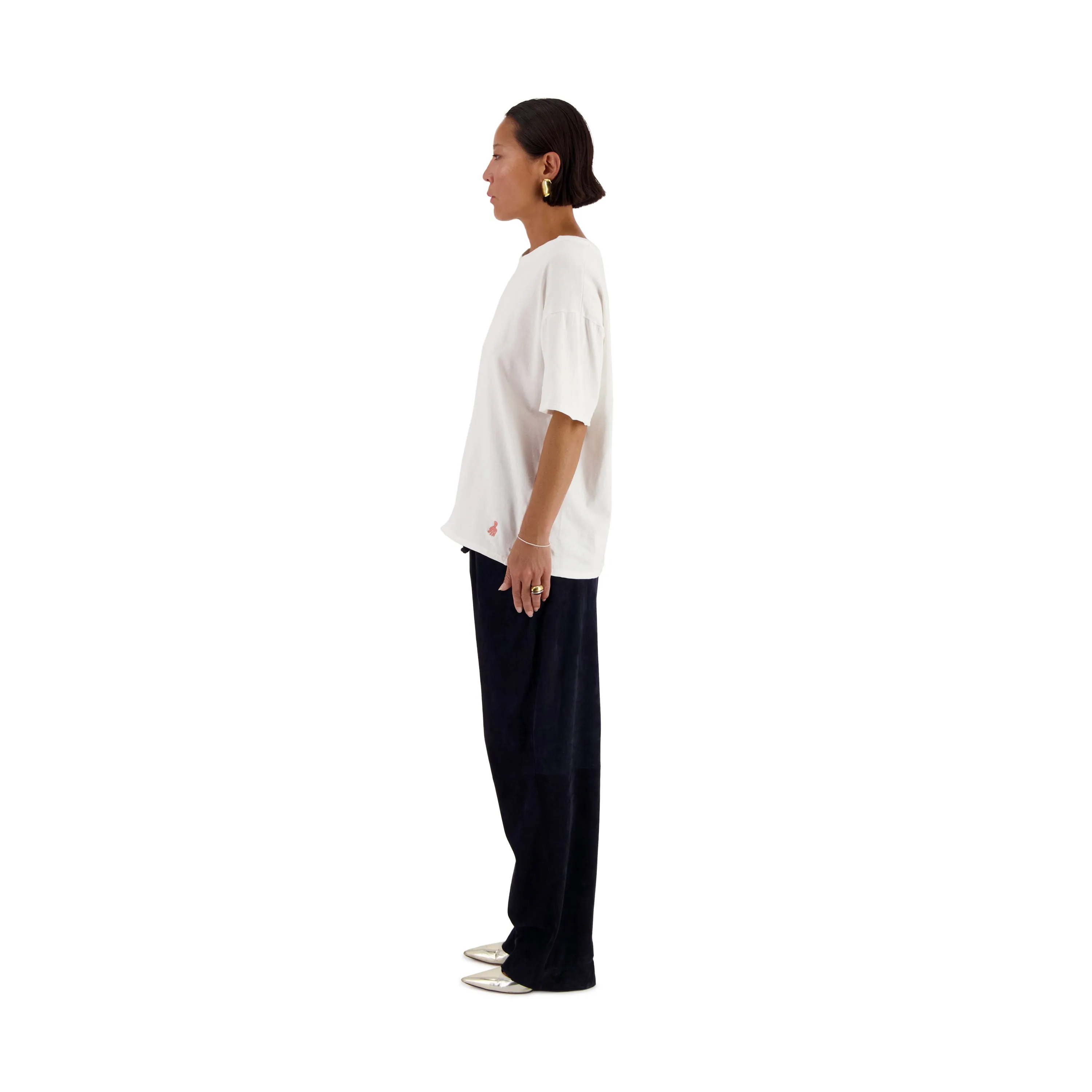 Peter Jersey Cotton Octopus Embroided T Shirt White