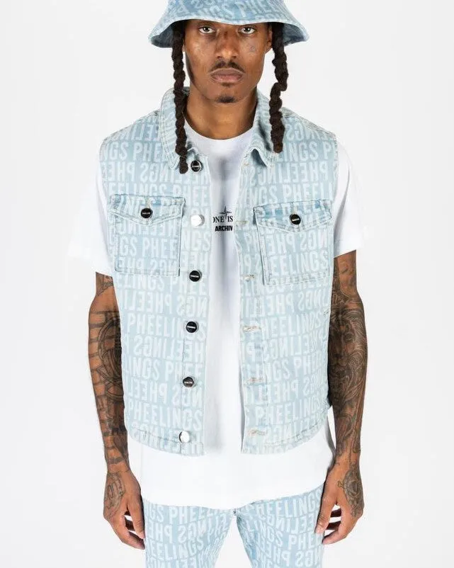 PHEELINGS ON MY MIND CARGO VEST (LIGHT BLUE)