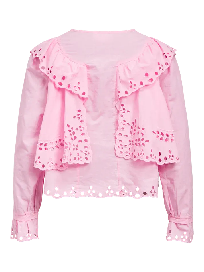 Pink Frosting Frill Collared Shirt