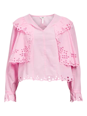 Pink Frosting Frill Collared Shirt