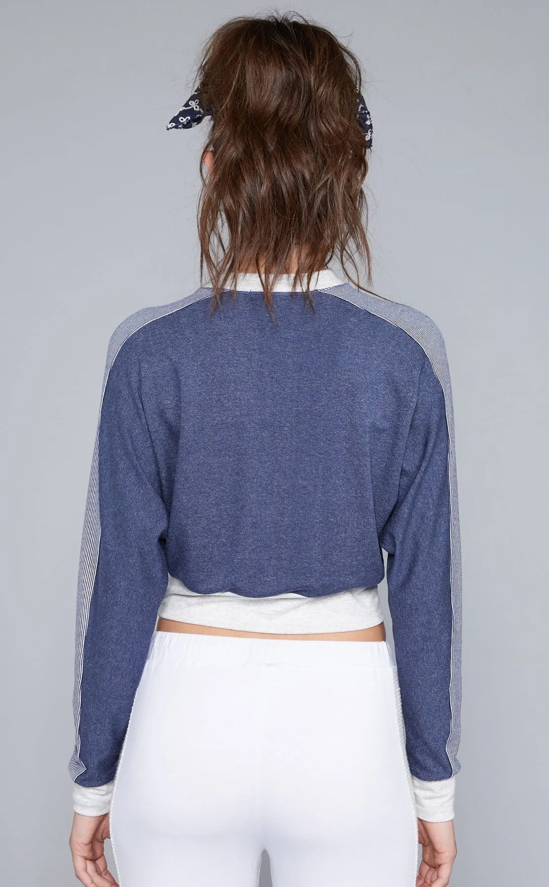 Pinstripe Contrast Crop Top