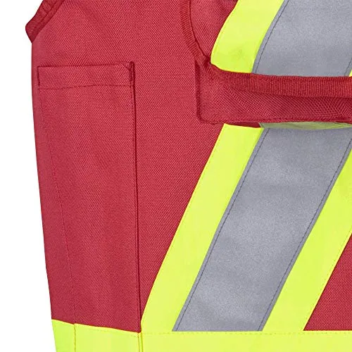 Pioneer CSA Heavy-Duty Reflective Surveyor Work Safety Vest with Radio Pocket and Pen Slots