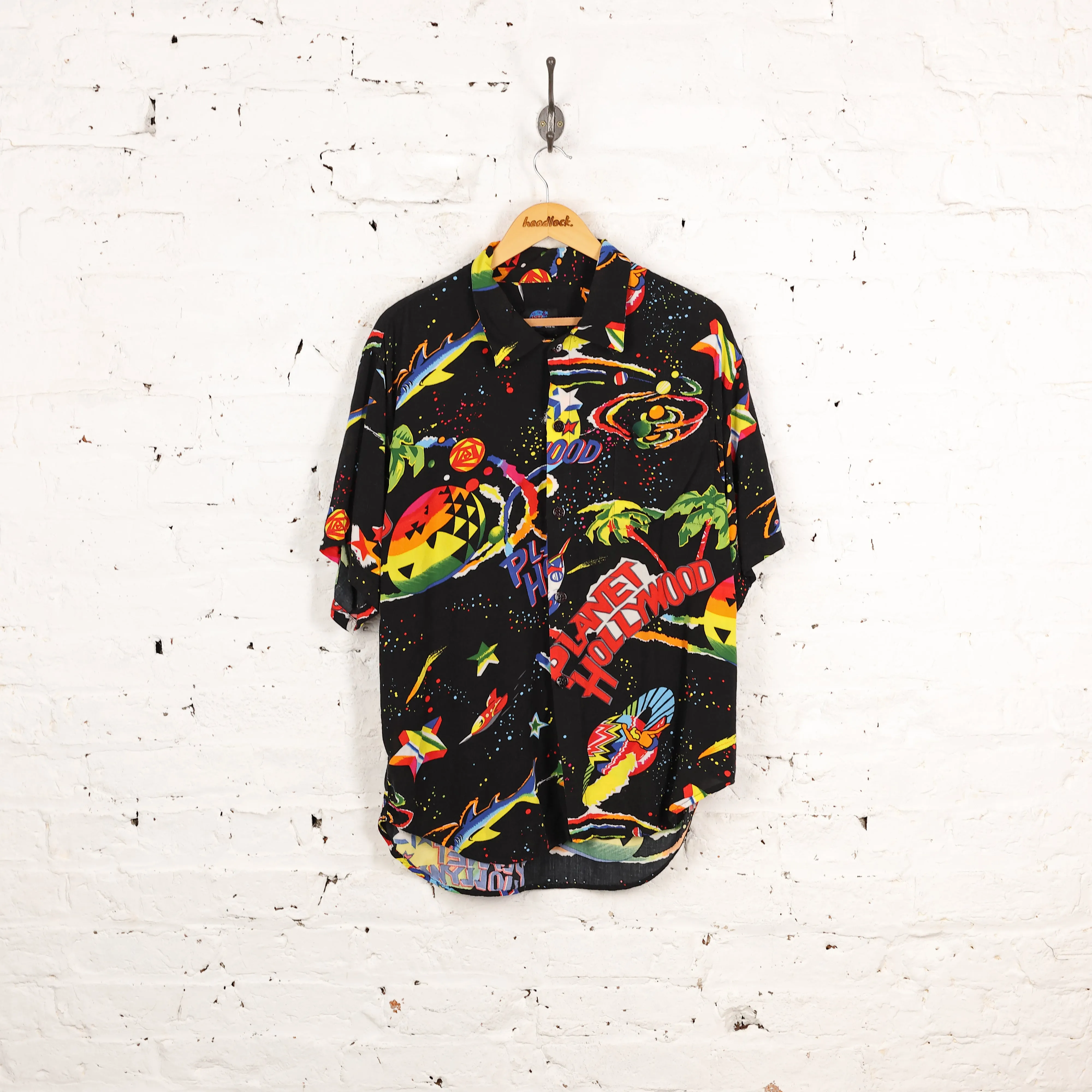Planet Hollywood 90s Pattern Shirt - Black - L