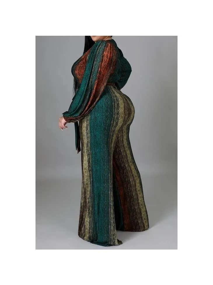 Plus Size V-Neck Jumpsuit