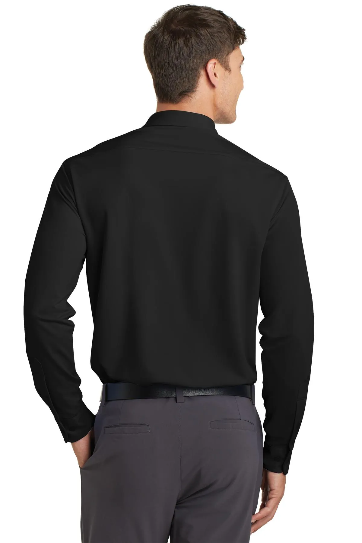 Port Authority Dimension Knit Dress Shirt. K570 Black