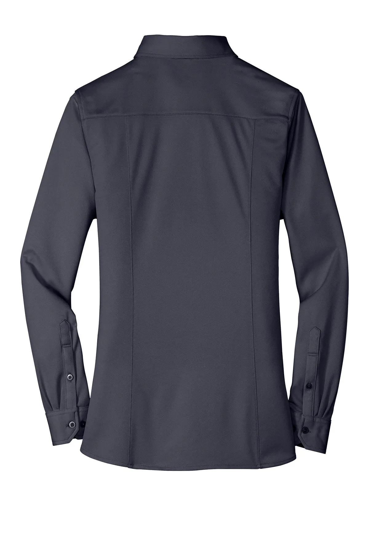 Port Authority Women's Dimension Knit Dress Shirt. L570 Battleship Grey