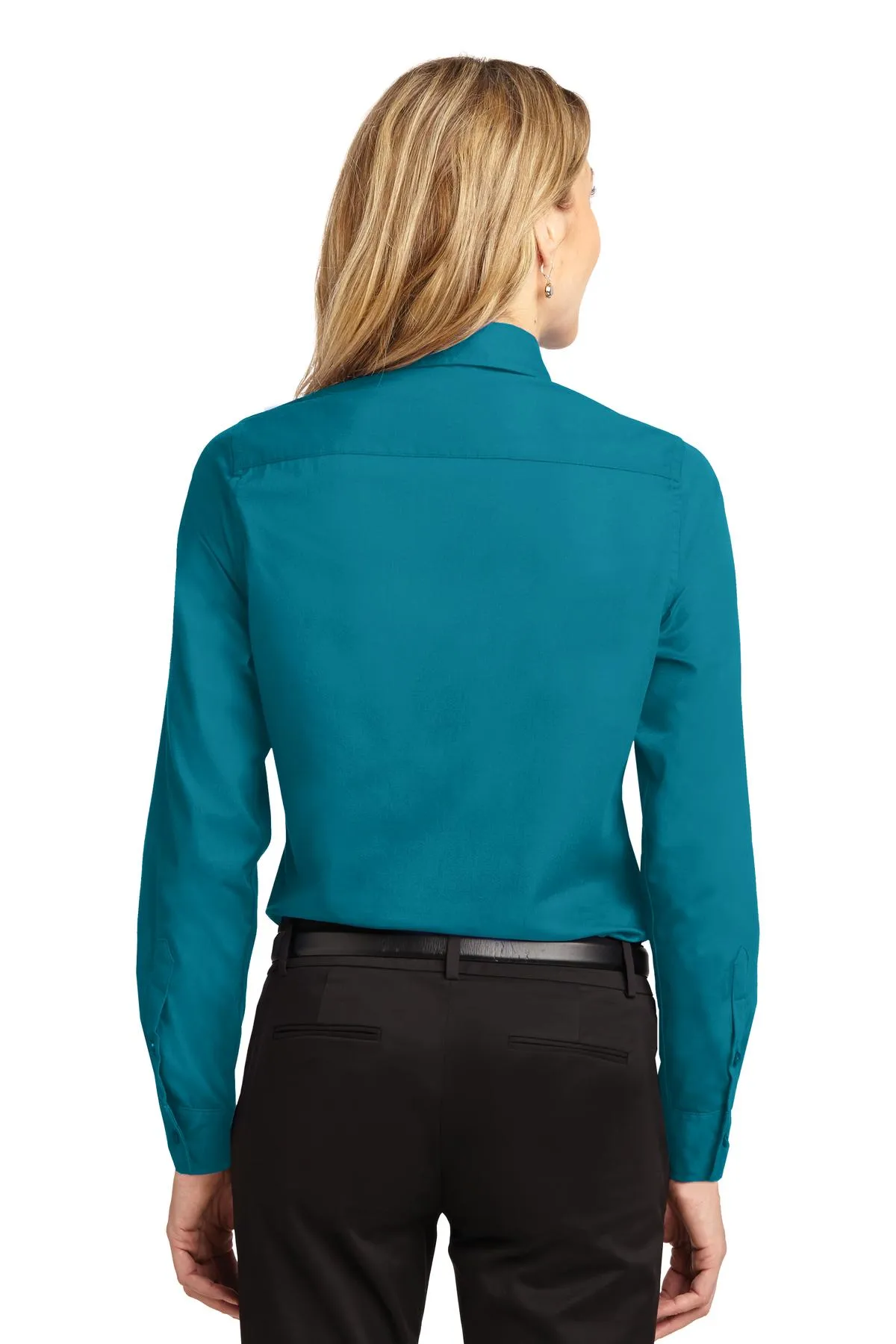 Port Authority Women's Long Sleeve Easy Care Shirt.  L608 Teal Green