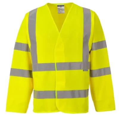 Portwest Hi-Vis 2 Band Long Sleeved Jerkin vest RIS 3279- C473